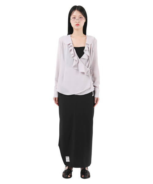 KATHARSIS(カタルシス)の「フレアラップブラウスパープル ONE SIZE(シャツ/ブラウス・レディース・その他・ONE SIZE)」の3枚目の写真