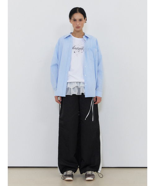 ETMON(エトモン)の「Stripe Pocket Shirt, Sky Blue(シャツ/ブラウス・レディース・その他・FREE)」の4枚目の写真