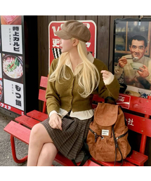 [INT] Mini suede flap backpack _ Brown