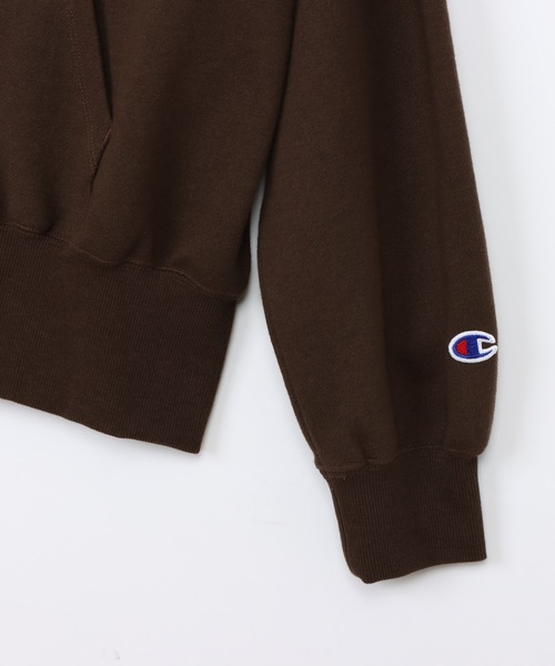 Champion（チャンピオン）の「【Champion/チャンピオン】レディース ジップフーデッドスウェットシャツ（パーカー・レディース・ヘザーグレー/オートミール/モカ/グレイッシュブルー/ブラック系その他・LARGE/MEDIUM）」の7枚目の写真
