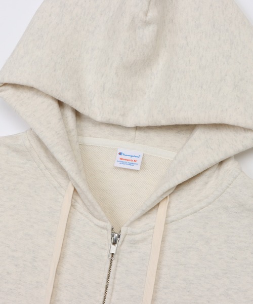 Champion（チャンピオン）の「【Champion/チャンピオン】レディース ジップフーデッドスウェットシャツ（パーカー・レディース・ヘザーグレー/オートミール/モカ/グレイッシュブルー/ブラック系その他・LARGE/MEDIUM）」の12枚目の写真