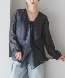 Noble（ノーブル）の「エアリーシアーフリルブラウス（シャツ/ブラウス）」