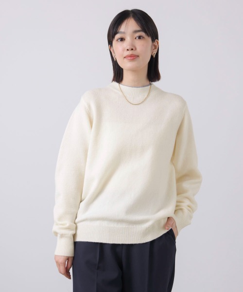 Bou Jeloud(ブージュルード)の「もちもちバイカラーニット(ニット/セーター・レディース・グレー/オフホワイト/ラベンダー/イエロー・FREE)」の9枚目の写真