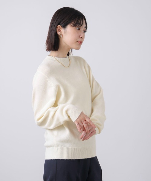 Bou Jeloud(ブージュルード)の「もちもちバイカラーニット(ニット/セーター・レディース・グレー/オフホワイト/ラベンダー/イエロー・FREE)」の10枚目の写真
