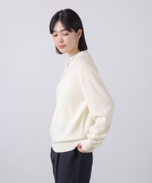 Bou Jeloud(ブージュルード)の「もちもちバイカラーニット(ニット/セーター・レディース・グレー/オフホワイト/ラベンダー/イエロー・FREE)」の12枚目の写真