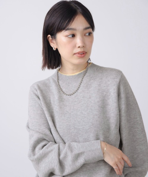Bou Jeloud(ブージュルード)の「もちもちバイカラーニット(ニット/セーター・レディース・グレー/オフホワイト/ラベンダー/イエロー・FREE)」の20枚目の写真