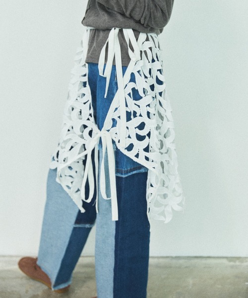 MIRROR STOKE(ミラーストーク)の「【ZOZO限定】MULTI LACE WRAP SKIRT/マルチウェイレースラップスカート(スカート・レディース・ホワイト・MEDIUM)」の4枚目の写真