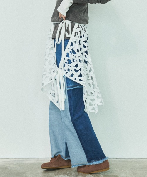 MIRROR STOKE(ミラーストーク)の「【ZOZO限定】MULTI LACE WRAP SKIRT/マルチウェイレースラップスカート(スカート・レディース・ホワイト・MEDIUM)」の6枚目の写真