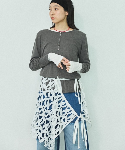 MIRROR STOKE(ミラーストーク)の「【ZOZO限定】MULTI LACE WRAP SKIRT/マルチウェイレースラップスカート(スカート・レディース・ホワイト・MEDIUM)」の16枚目の写真