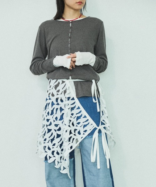 MIRROR STOKE(ミラーストーク)の「【ZOZO限定】MULTI LACE WRAP SKIRT/マルチウェイレースラップスカート(スカート・レディース・ホワイト・MEDIUM)」の17枚目の写真