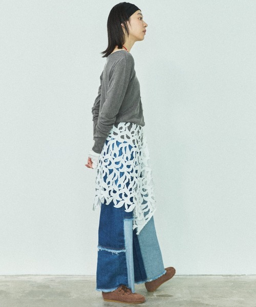 MIRROR STOKE(ミラーストーク)の「【ZOZO限定】MULTI LACE WRAP SKIRT/マルチウェイレースラップスカート(スカート・レディース・ホワイト・MEDIUM)」の12枚目の写真