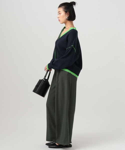 BAYFLOW（ベイフロー）の「[スタイルアップ]TRタックワイドパンツ（その他パンツ・レディース・チャコール/アイボリー・MEDIUM/SMALL）」の6枚目の写真