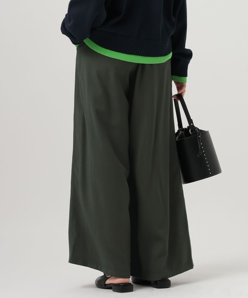 BAYFLOW（ベイフロー）の「[スタイルアップ]TRタックワイドパンツ（その他パンツ・レディース・チャコール/アイボリー・MEDIUM/SMALL）」の9枚目の写真