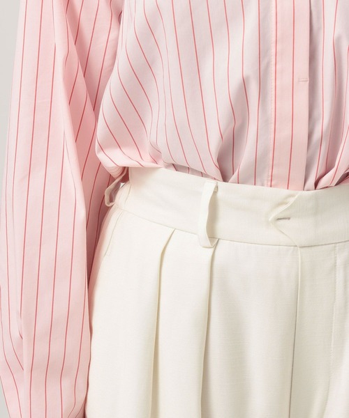 BAYFLOW（ベイフロー）の「[スタイルアップ]TRタックワイドパンツ（その他パンツ・レディース・チャコール/アイボリー・MEDIUM/SMALL）」の13枚目の写真