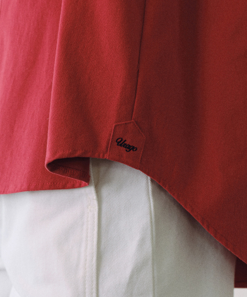 URAGO(ユラーゴ)の「Peach cotton boxy shirt(シャツ/ブラウス・レディース・ネイビー/Beige/レッド・FREE)」の7枚目の写真