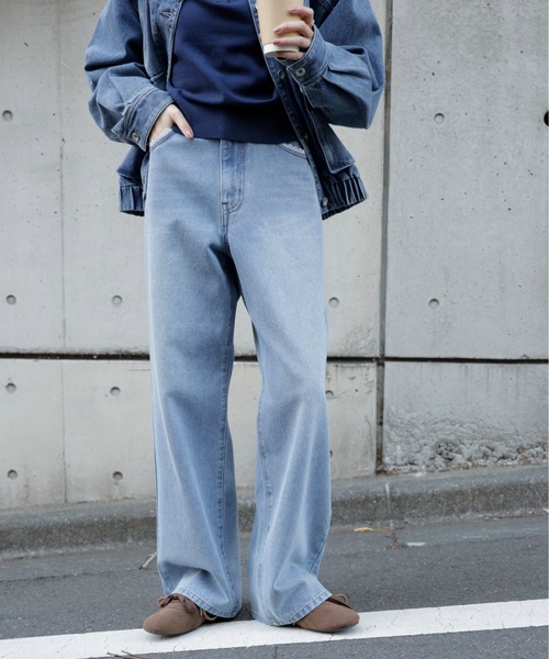 FREE'S MART（フリーズマート）の「◆レーストリミングワイドストレートデニム（その他パンツ・レディース・ライトインディゴブルー/ブラック系その他・X-SMALL/MEDIUM/SMALL）」の19枚目の写真