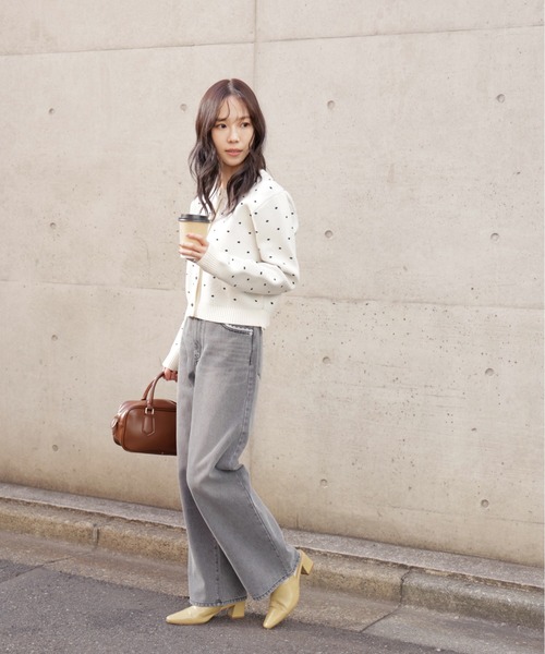 FREE'S MART（フリーズマート）の「◆レーストリミングワイドストレートデニム（その他パンツ・レディース・ライトインディゴブルー/ブラック系その他・X-SMALL/MEDIUM/SMALL）」の3枚目の写真