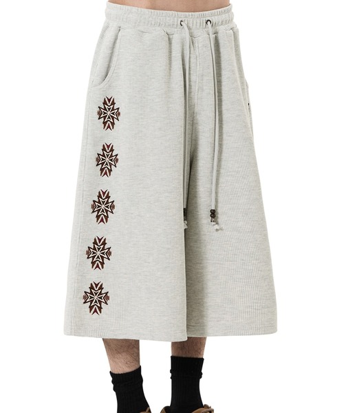OY（オーワイ）の「『OY/オーワイ』CROSS WAFFLE SHORTS/クロスワッフルショートパンツ（スウェットパンツ・メンズ・グレー/ブラック・L/M）」の10枚目の写真