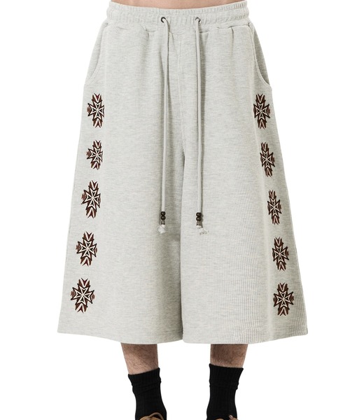 OY（オーワイ）の「『OY/オーワイ』CROSS WAFFLE SHORTS/クロスワッフルショートパンツ（スウェットパンツ・メンズ・グレー/ブラック・L/M）」の9枚目の写真