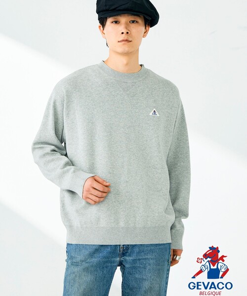 GEVACO（ゲバコ）の「【GEVACO/ゲバコ】スウェットニットプルオーバー（スウェット・メンズ・グリーン/レッド/グレー・M/L）」の2枚目の写真