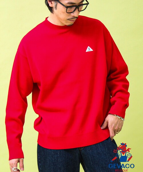 GEVACO（ゲバコ）の「【GEVACO/ゲバコ】スウェットニットプルオーバー（スウェット・メンズ・グリーン/レッド/グレー・M/L）」の3枚目の写真