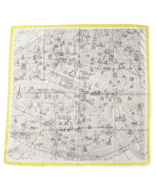 SHOO・LA・RUE（シューラルー）の「大判プリントスカーフ（88×88cm）（バンダナ/スカーフ・レディース・イエロー系3/アイボリー系3/グレー系3/ピンク系その他/ブルー系その他5/レッド系5・00）」の4枚目の写真