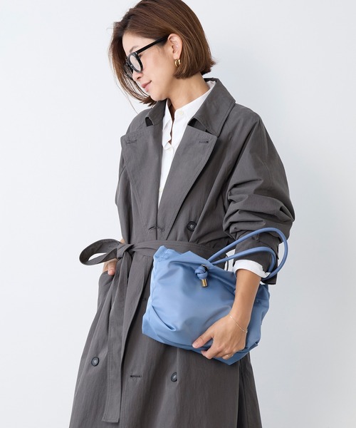 VIOLAd'ORO（ヴィオラドーロ）の「【VIOLAd'ORO】ナイロントートバッグ-BIANCA（トートバッグ・レディース・グレイッシュベージュ/ブルー・FREE）」の16枚目の写真