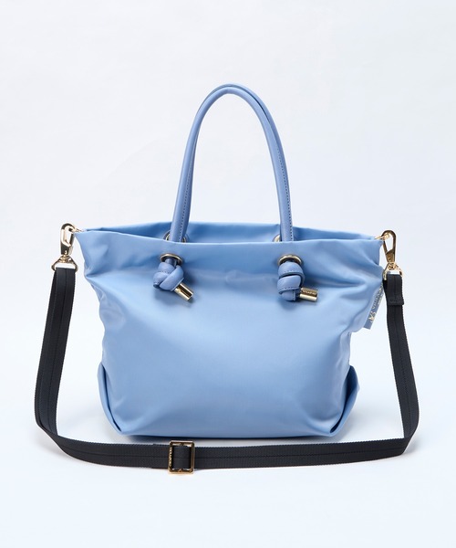 VIOLAd'ORO（ヴィオラドーロ）の「【VIOLAd'ORO】ナイロントートバッグ-BIANCA（トートバッグ・レディース・グレイッシュベージュ/ブルー・FREE）」の22枚目の写真