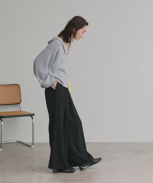 ad thie（アドティエ）の「フーディー ニット プルオーバー（ニット/セーター・レディース・グレー/ブラウン/アイボリー/ライトブルー・FREE）」の19枚目の写真