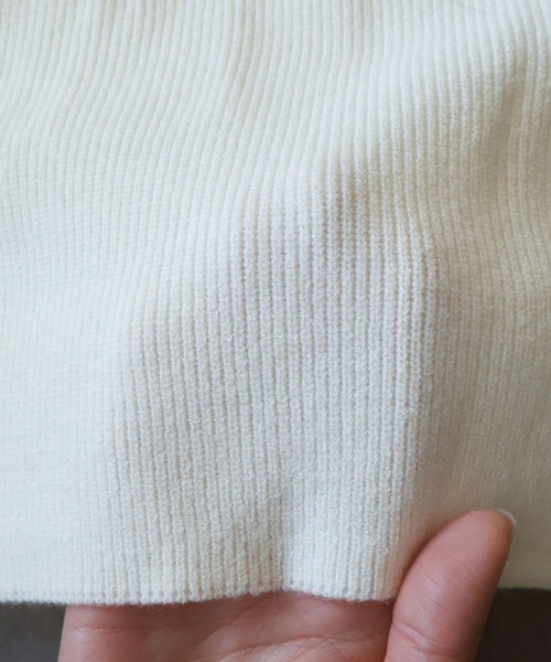 ad thie（アドティエ）の「フーディー ニット プルオーバー（ニット/セーター・レディース・グレー/ブラウン/アイボリー/ライトブルー・FREE）」の14枚目の写真