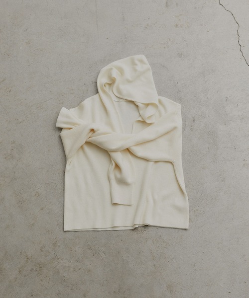 ad thie（アドティエ）の「フーディー ニット プルオーバー（ニット/セーター・レディース・グレー/ブラウン/アイボリー/ライトブルー・FREE）」の16枚目の写真