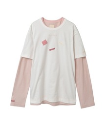 ロゴ＆ネームワッペンＴシャツとボーダー長袖Ｔシャツのセット