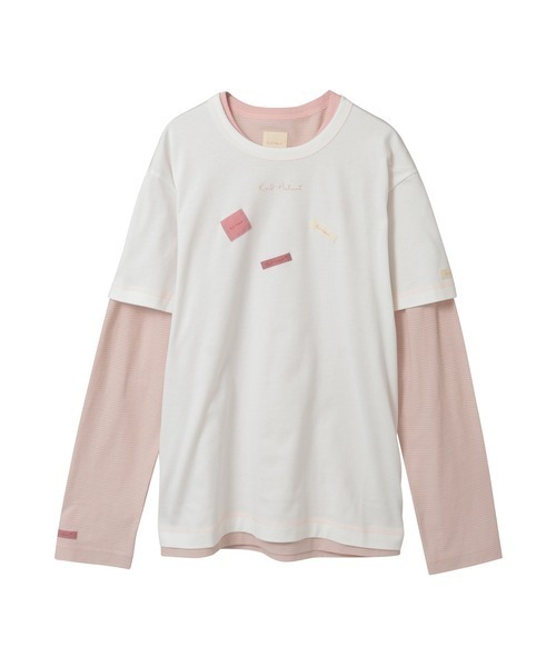 KARL HELMUT(カールヘルム)の「ロゴ&ネームワッペンTシャツとボーダー長袖Tシャツのセット(その他トップス・メンズ・ホワイト×ブラック/ミント/レッド/ピンク・LARGE/MEDIUM)」の15枚目の写真