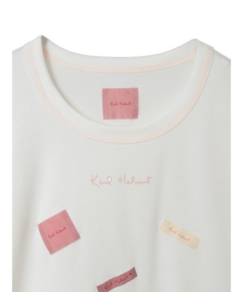 KARL HELMUT(カールヘルム)の「ロゴ&ネームワッペンTシャツとボーダー長袖Tシャツのセット(その他トップス・メンズ・ホワイト×ブラック/ミント/レッド/ピンク・LARGE/MEDIUM)」の21枚目の写真