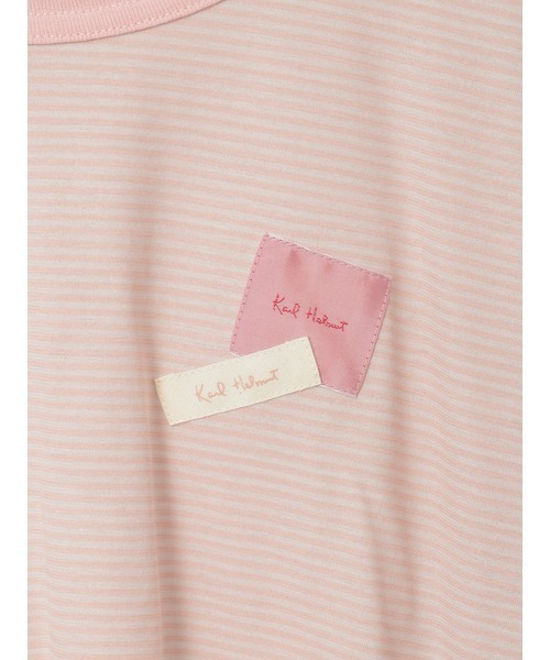 KARL HELMUT(カールヘルム)の「ロゴ&ネームワッペンTシャツとボーダー長袖Tシャツのセット(その他トップス・メンズ・ホワイト×ブラック/ミント/レッド/ピンク・LARGE/MEDIUM)」の9枚目の写真