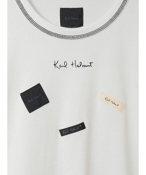 KARL HELMUT(カールヘルム)の「ロゴ&ネームワッペンTシャツとボーダー長袖Tシャツのセット(その他トップス・メンズ・ホワイト×ブラック/ミント/レッド/ピンク・LARGE/MEDIUM)」の11枚目の写真