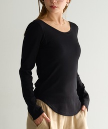 BAMBI WATER（バンビウォーター）の「【特許取得】360°きれい見え 1枚でお出かけできる カップ付き バックオープンT ロング 長袖 ブラトップ チラ見えしないカップ付きロンT 2026SS（Tシャツ/カットソー）」