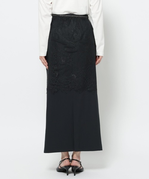 mysty woman（ミスティウーマン）の「レースレイヤードスカート 660061（スカート・レディース・ベージュ/グリーン系その他/ダークブルー・SMALL/MEDIUM）」の16枚目の写真