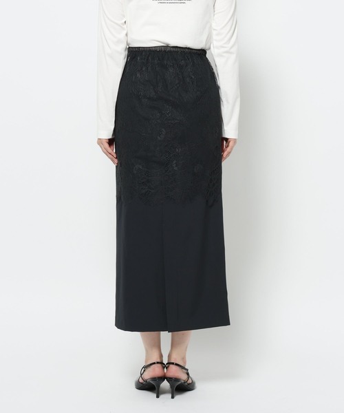 mysty woman（ミスティウーマン）の「レースレイヤードスカート 660061（スカート・レディース・ベージュ/グリーン系その他/ダークブルー・SMALL/MEDIUM）」の19枚目の写真