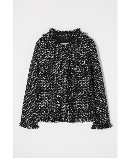 MOUSSY（マウジー）の「SLACKER TWEED ジャケット（その他アウター・レディース・ライトグリーン/アイボリー/ブラック系その他・FREE）」の4枚目の写真