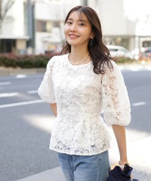 JUSGLITTY | チュールレースブラウス(シャツ/ブラウス)