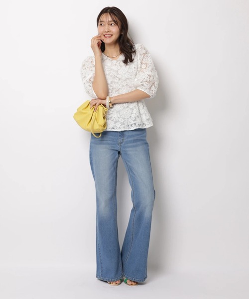 JUSGLITTY（ジャスグリッティー）の「チュールレースブラウス（シャツ/ブラウス・レディース・ブラック/ホワイト・2/1）」の16枚目の写真