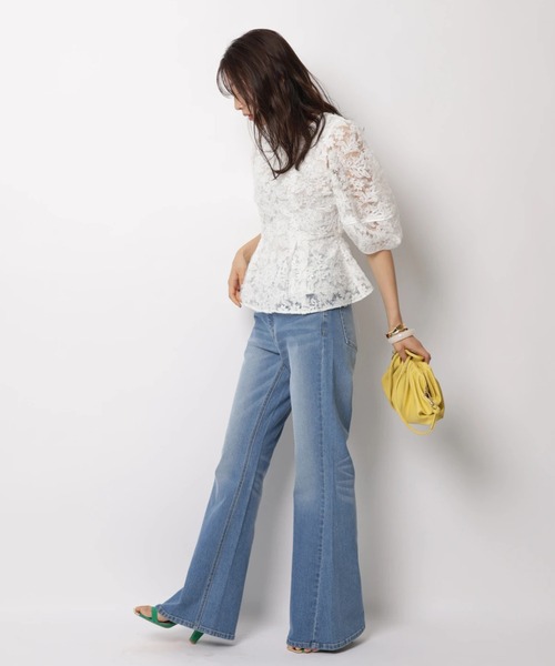 JUSGLITTY（ジャスグリッティー）の「チュールレースブラウス（シャツ/ブラウス・レディース・ブラック/ホワイト・2/1）」の18枚目の写真