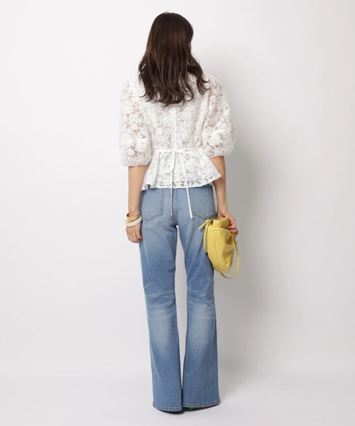 JUSGLITTY（ジャスグリッティー）の「チュールレースブラウス（シャツ/ブラウス・レディース・ブラック/ホワイト・2/1）」の19枚目の写真