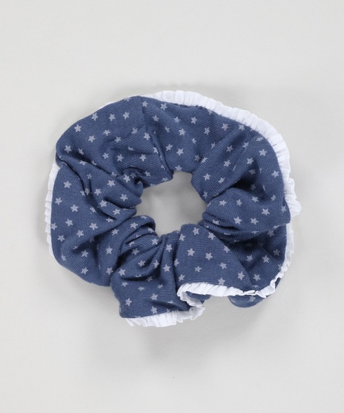 SPINNS（スピンズ）の「コットンシュシュ/スタードット（シュシュ・レディース・ネイビー/ブラウン・ONESIZE）」の2枚目の写真