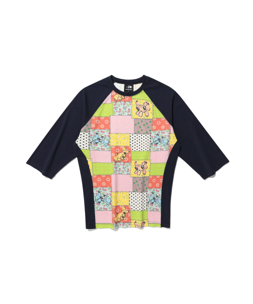NICE GHOST CLUB(ナイスゴーストクラブ)の「PATCHWORK QUILTED PRINTED 3/4 SLEEVE TEE_MULTI(NG2GSUT552A)(Tシャツ/カットソー・レディース・マルチ・SMALL/MEDIUM)」の2枚目の写真