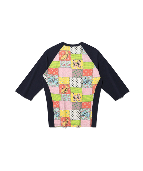 NICE GHOST CLUB(ナイスゴーストクラブ)の「PATCHWORK QUILTED PRINTED 3/4 SLEEVE TEE_MULTI(NG2GSUT552A)(Tシャツ/カットソー・レディース・マルチ・SMALL/MEDIUM)」の3枚目の写真