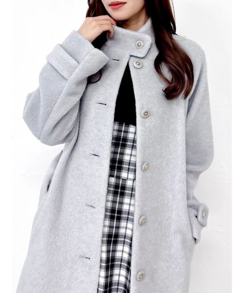 dazzlin（ダズリン）の「ビッグカラーチェックコルセットワンピース（ワンピース・レディース・ブラック/オフホワイト/ネイビー・MEDIUM/SMALL）」の17枚目の写真