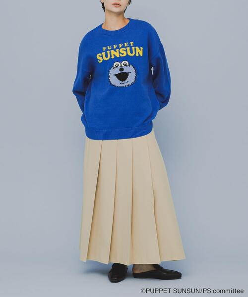 SENSE OF PLACE by URBAN RESEARCH（センスオブプレイスバイアーバンリサーチ）の「『ユニセックス』『別注』SUNSUN×SENSE OF PLACE　ジャガードニット（ニット/セーター・レディース・ブルー系その他・ONE）」の5枚目の写真