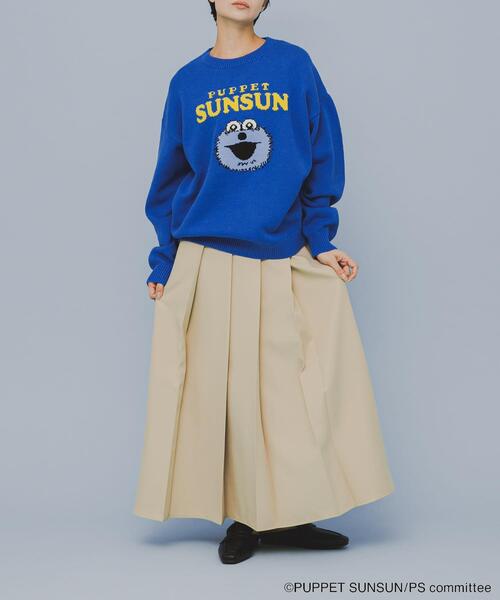 SENSE OF PLACE by URBAN RESEARCH（センスオブプレイスバイアーバンリサーチ）の「『ユニセックス』『別注』SUNSUN×SENSE OF PLACE　ジャガードニット（ニット/セーター・レディース・ブルー系その他・ONE）」の6枚目の写真